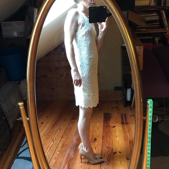 C. Luce Cream Lace Sheath Dress, EUC, S - Picture 12 of 13